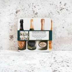 Corinne Alexander Champagne Coaster Set by