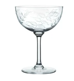 The Vintage List Champagne Saucer with Ferns Design by