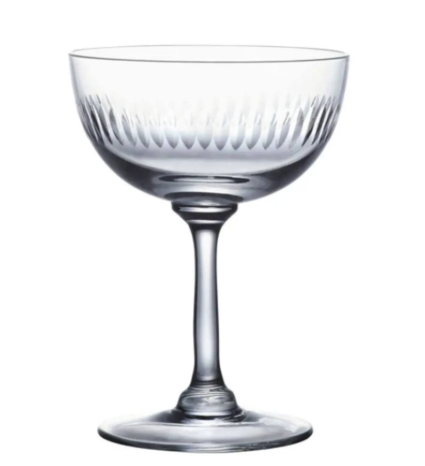 The Vintage List Champagne Saucer with Spears Design by