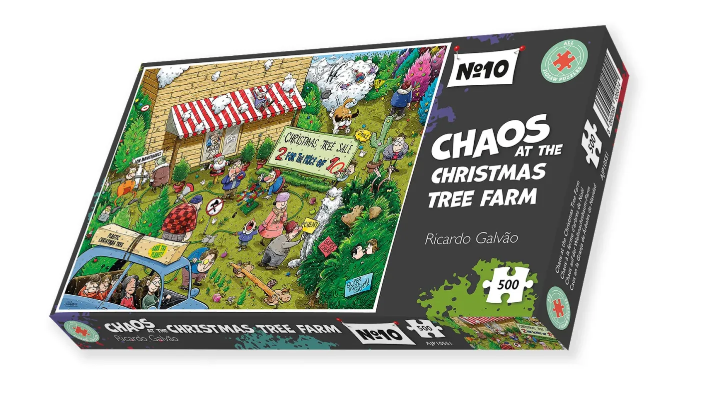 All Jigsaw Puzzles Chaos at the Christmas Tree Farm 1000 Piece Jigsaw Puzzle