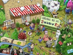 All Jigsaw Puzzles Chaos at the Christmas Tree Farm 1000 Piece Jigsaw Puzzle