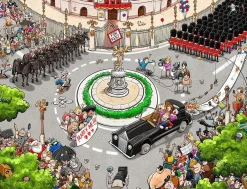 All Jigsaw Puzzles Chaos at the Royal Wedding 1000 Piece Jigsaw Puzzle