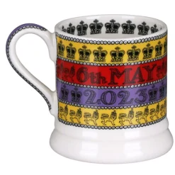 Emma Bridgewater 3 Cheers for King Charles III 1/2 Pint Mug