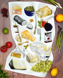 Corinne Alexander Cheese Board Tea Towel by