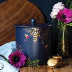 Sara Miller London Chelsea Navy Biscuit Barrel
