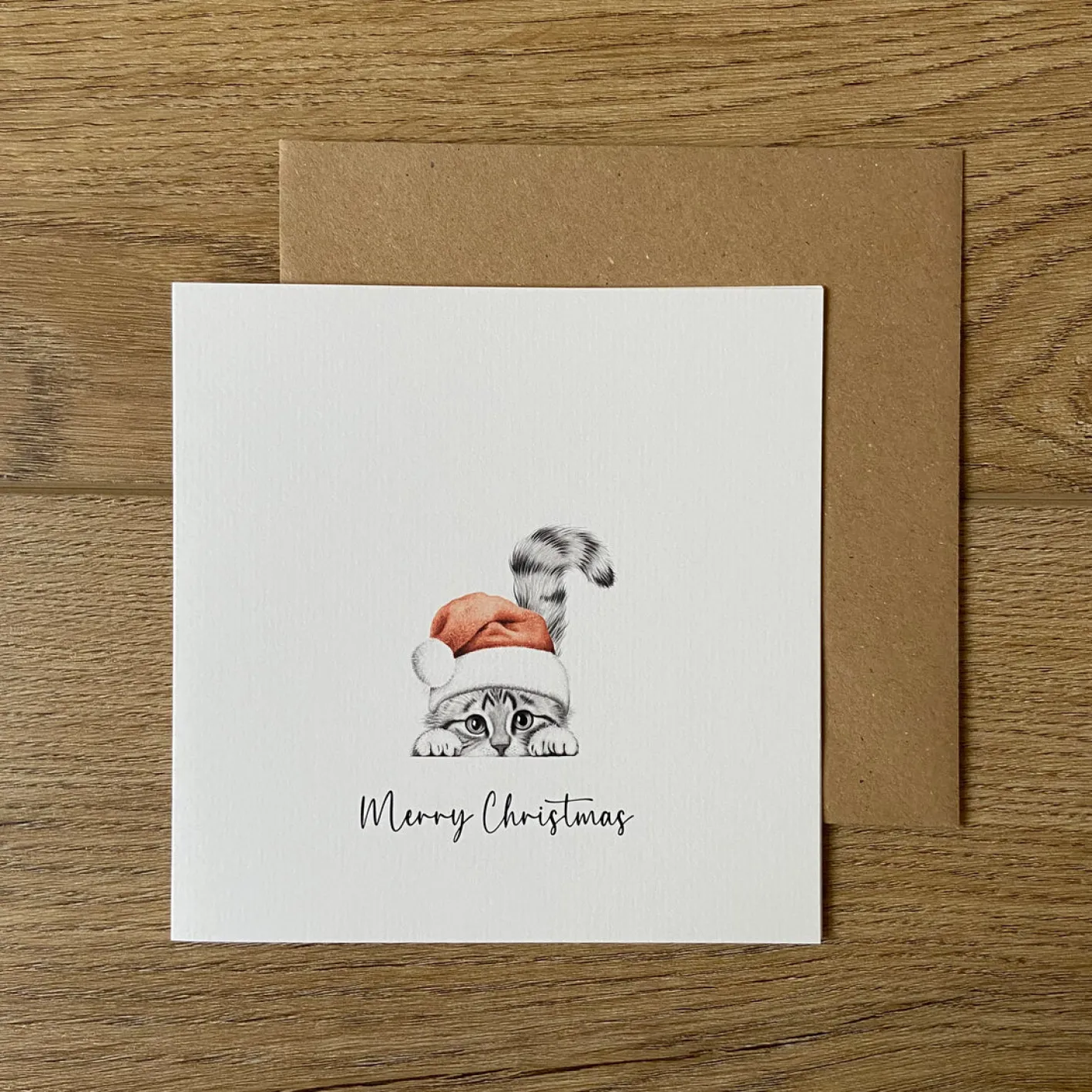 Katherine Sheard Designs Chester Cat Christmas Greetings Card