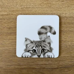 Katherine Sheard Designs Chester Cat Coaster
