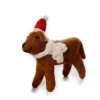 Amica Felt Chocolate Labrador with Hat and Scarf Felt Decoration