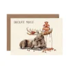 Bewilderbeest Chocolate Mousse Greetings Card