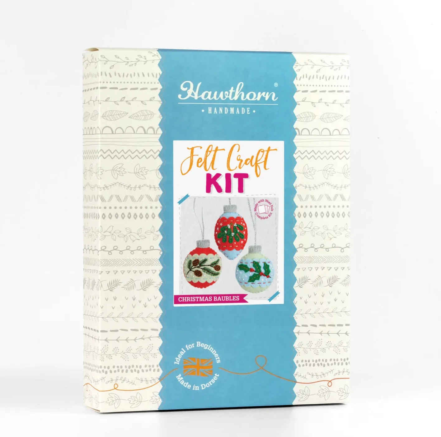 Hawthorn Handmade Christmas Baubles Felt Craft Kit