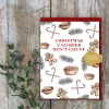 Toasted Crumpet Christmas Calories Don't Count Greetings Card