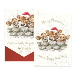 Wrendale Designs 'Christmas Calves' Christmas Card Pack