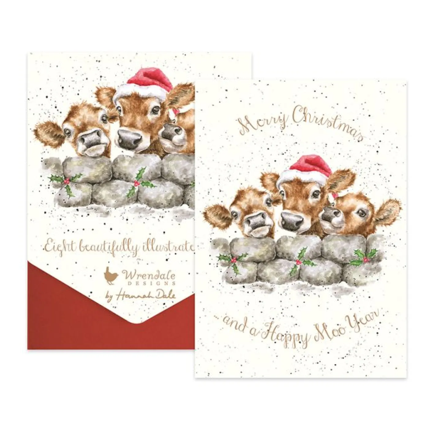 Wrendale Designs 'Christmas Calves' Christmas Card Pack