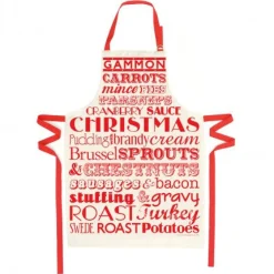 Victoria Eggs Christmas Dinner Apron - Red