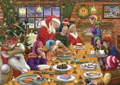 All Jigsaw Puzzles Christmas Dinner at Santa's Workshop 1000 Piece Jigsaw Puzzle