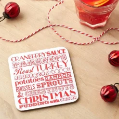 Victoria Eggs Christmas Dinner Coaster