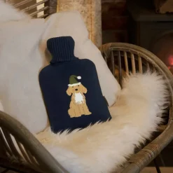 Sophie Allport Christmas Dogs Knitted Statement Hot Water Bottle