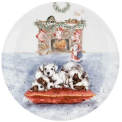 Wrendale Designs Christmas Eve Dog Bone China 8 inch Plate