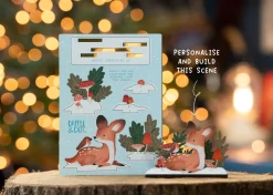 Dapple & Dot Christmas Fawn & Robin Pop Out Card