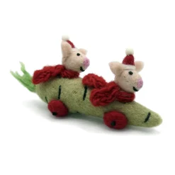 Amica Felt Christmas Parsnip Car with Piglets