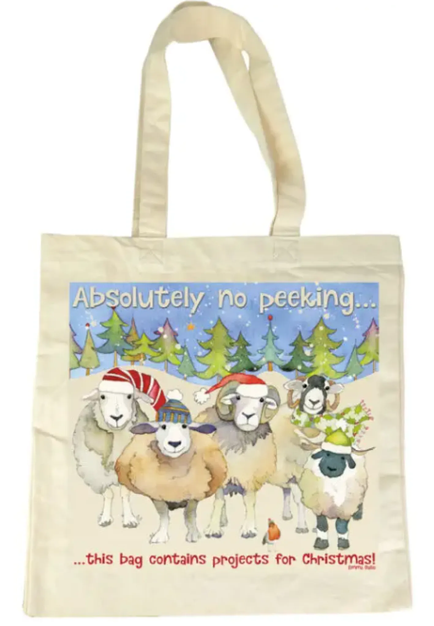 Emma Ball Christmas Projects - Happy Sheep Canvas Bag