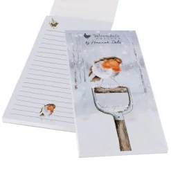 Wrendale Designs Christmas Robin Shopping Pad - The Most Wonderful Time of the Year
