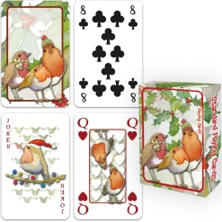 Emma Ball Christmas Robins Playing Cards