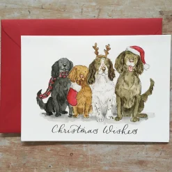 Ellie Hooi Illustration Christmas Spaniels Christmas Card