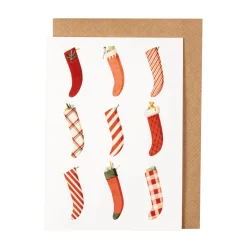 Laura Stoddart Christmas Stockings Greetings Card