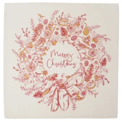 Victoria Eggs Christmas Wreath Napkins - Set of 4