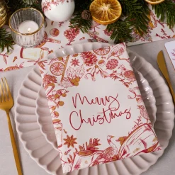 Victoria Eggs Christmas Wreath Napkins - Set of 4