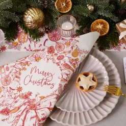 Victoria Eggs Christmas Wreath Napkins - Set of 4