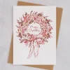 Victoria Eggs Christmas Wreath Pack of 8 Foiled Christmas Cards