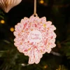 Victoria Eggs Christmas Wreath Wooden Decoration