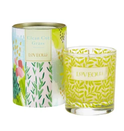 Love Olli Clean Cut Grass Signature Candle in Glass