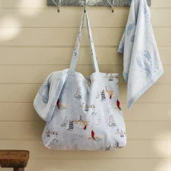 Sophie Allport Coastal Boats Cotton Tote Bag