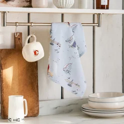 Sophie Allport Coastal Boats Tea Towel
