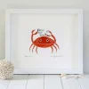 Lucky Lobster Coastal Crab Framed Print