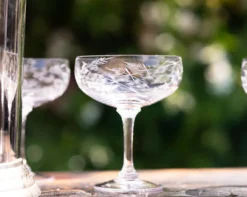 The Vintage List Cocktail Glass with Fern Design by