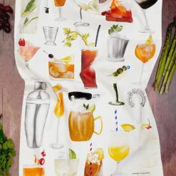 Corinne Alexander Cocktail Tea Towel by