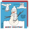 Yeti Color In & Cut Out Christmas Card - Snowman