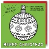 Yeti Color In & Cut Out Christmas Card - Bauble