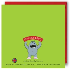 Yeti Color In Christmas Card - Merry Christmas