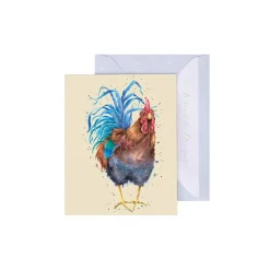 Wrendale Designs 'Colors of the Rainbow' Cockerel Enclosure Card