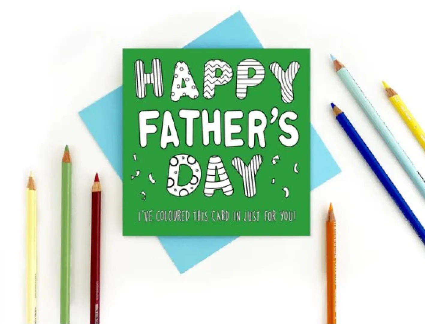 Yeti Colouring In "Happy Father's Day" Card