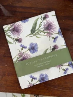 Sophia Davenport Cornflower and Knapweed Linen Union Tea Towel
