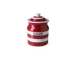 Cornishware Sugar Storage Jar-- Red