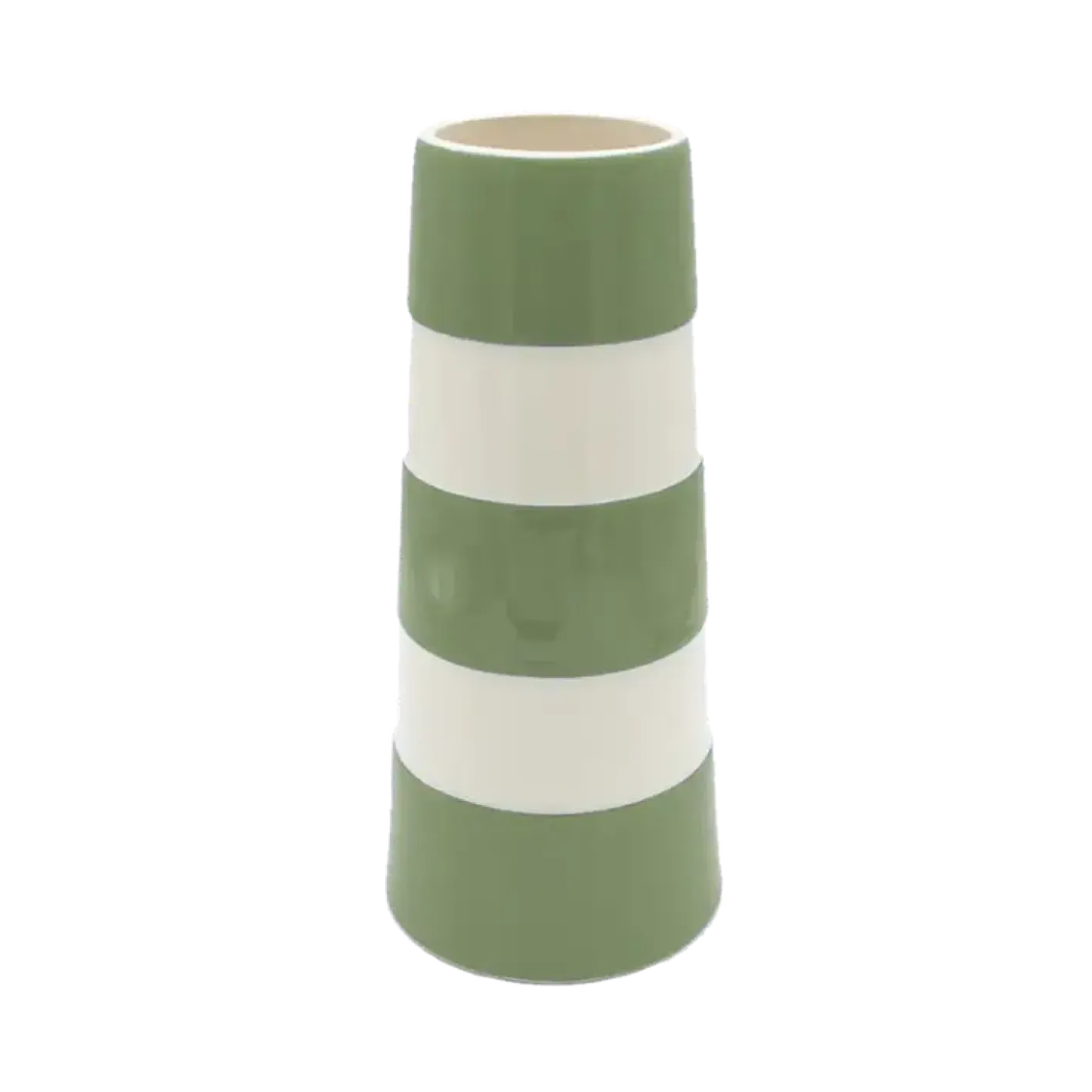 Cornishware Tall Lighthouse Willow Green Vase