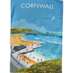 Town Towels Cornwall - Bude Sea Pool Tea Towel