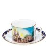 Halcyon Days Coronation at Westminster Abbey Bone China Teacup & Saucer